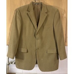 Andrew Fezza Blazer Men's Size 44R Polyester Suede Brown Sports‎ Jacket
